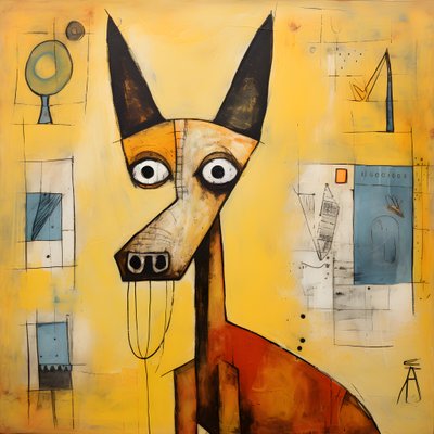 Gelber Hund 3 von Kurt Heppke