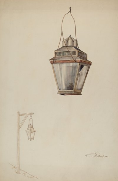 Spermaöl-Straßenlampe von Kurt Melzer