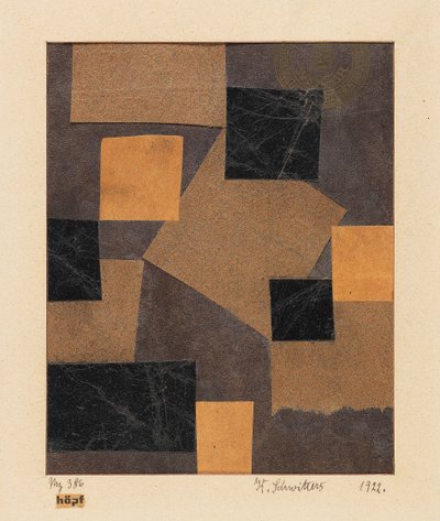 Mz 386 Hoepf Merz Design, 1922 von Kurt Schwitters