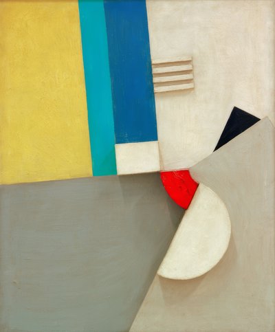 Relief mit rotem Segment von Kurt Schwitters