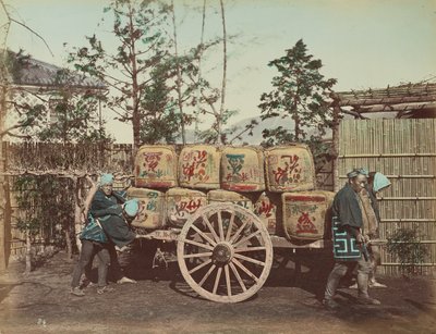 Frachtwagen von Kusakabe Kimbei