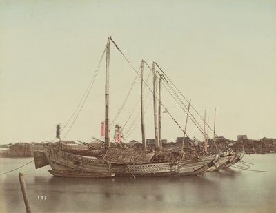 Japanische Dschunken von Kusakabe Kimbei