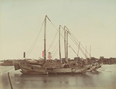 Japanische Dschunken, ca. 1880 von Kusakabe Kimbei