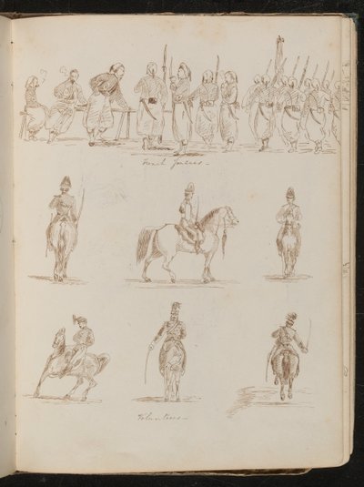 Studie von einundzwanzig Soldaten von Lady Butler