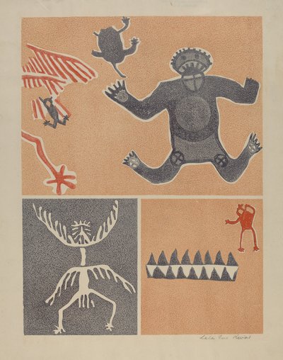 Petroglyphe - Menschliche Figuren von Lala Eve Rivol