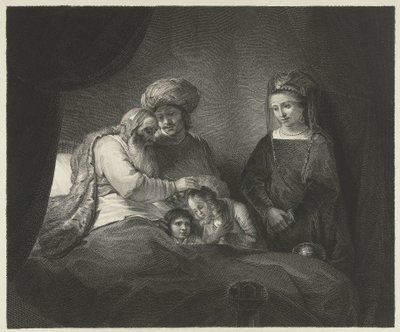 Jakob segnet Ephraim und Manasse von Lambertus Antonius Claessens