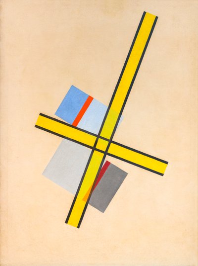 Gelbes Kreuz Q VII von Laszlo Moholy Nagy