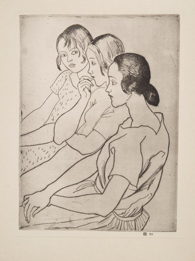 Landmädchen, veröffentlicht 1927 von Laura Knight