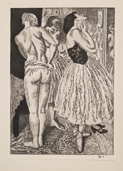 Die drei Grazien des Balletts, veröffentlicht 1927 von Laura Knight