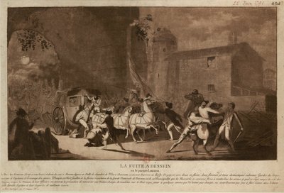Die Flucht nach Varennes, 1791 von Laurent Guyot