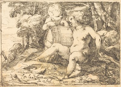 Drei bacchantische Kinder von Laurent de la Hyre