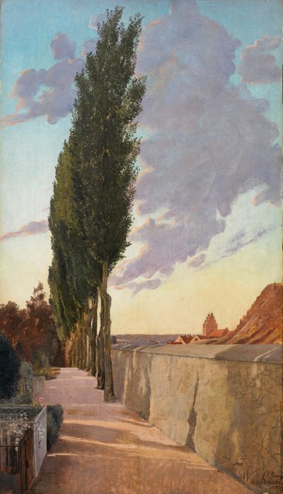 Landschaft mit Pappeln. Septemberabend, 1895 von Laurits Andersen Ring