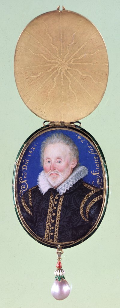 Porträt eines unbekannten Mannes, ca. 1621 von Lawrence Hilliard