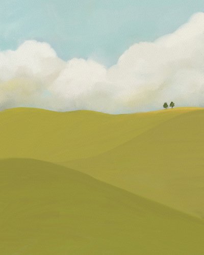 Wolken und Felder, ca. 2018 von Leah Straatsma