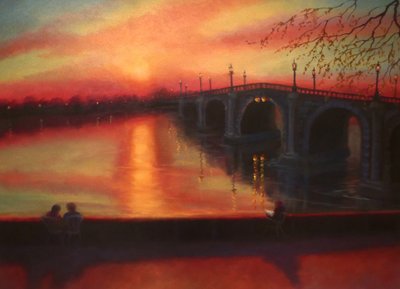 Gezeitentabellen Richmond Bridge Sonnenuntergang, 2022 von Lee Campbell