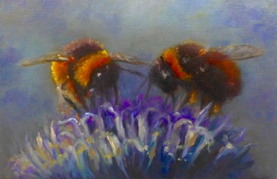 Zwei Bienen, 2019 von Lee Campbell