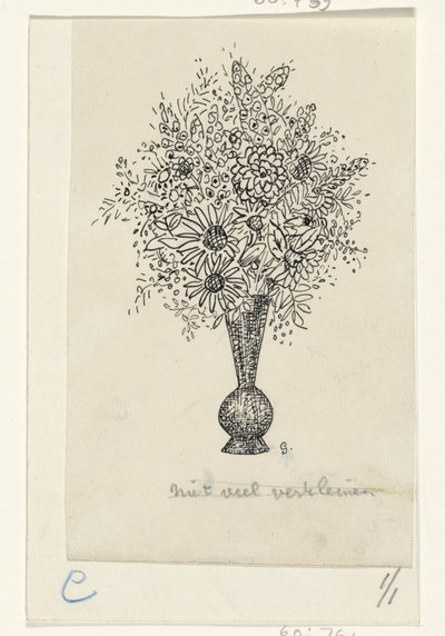 Blumenvase von Leo Gestel (signed by artist)