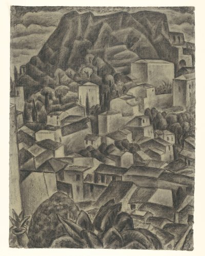Italienisches Bergdorf von Leo Gestel (signed by artist)