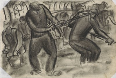 Kartoffelernter auf dem Feld von Leo Gestel