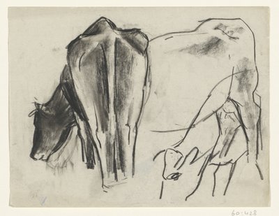 Drei Kühe von Leo Gestel
