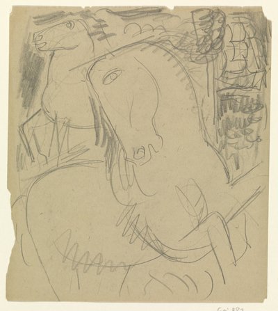 Zwei Pferde von Leo Gestel
