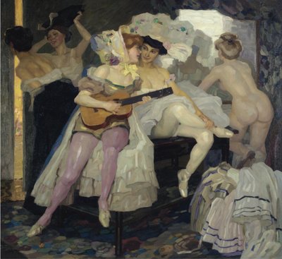 Hinter den Kulissen, 1905 von Leo Putz