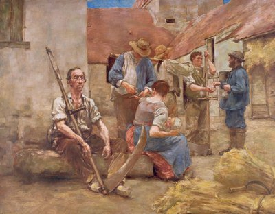 Die Erntehelfer bezahlen (Skizze) von Leon Augustin Lhermitte