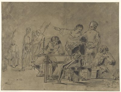 Petrus verleugnet Christus von Leonaert Bramer