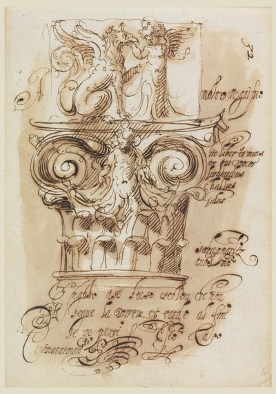 Entwurf für ein Kapitell von Leonardo Scaglia