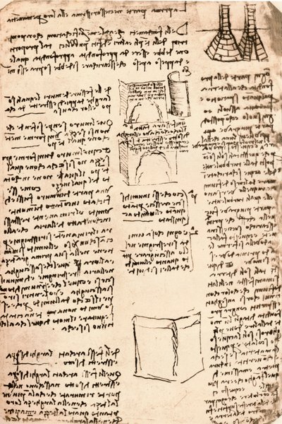 Architektonische Zeichnung, ca. 1472-ca. 1519, 1883 von Leonardo da Vinci