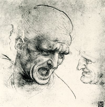 Kopfstudien von Leonardo da Vinci