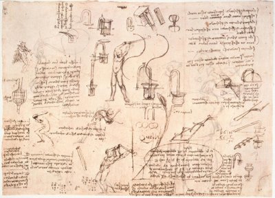 Studien zum Wasserfluss in Rohren von Leonardo da Vinci