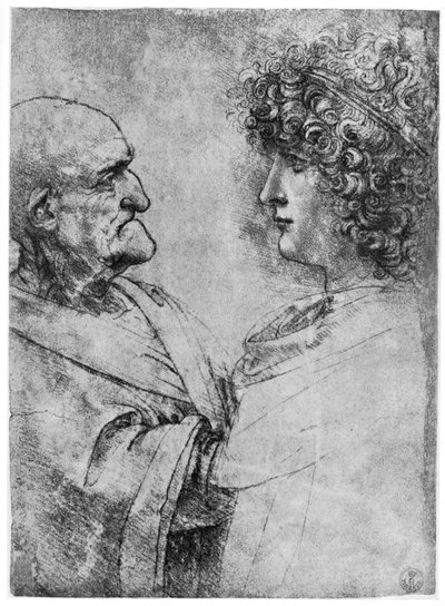 Studien von Köpfen, um 1500 1954 von Leonardo da Vinci