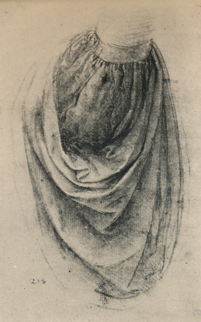 Studie eines Ärmels, um 1480, 1945 von Leonardo da Vinci