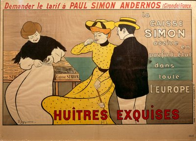 Plakat zur Werbung für den Austernverkauf von Leonetto Cappiello