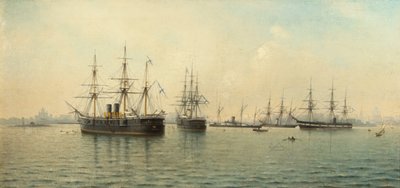 Kreuzer Minin und Kronstadt von Leonid Demyanovich Blinov
