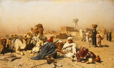 Ein arabisches Lager, 1880 von Leopold Karl Muller