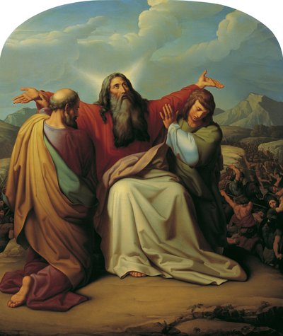 Moses, um den Sieg betend von Leopold Kupelwieser