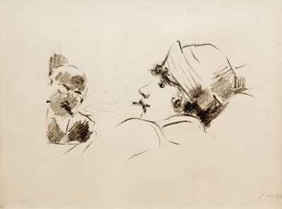 Rauchende Dame von Lesser Ury