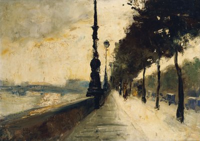 Das Uferdamm, London, 1926 von Lesser Ury