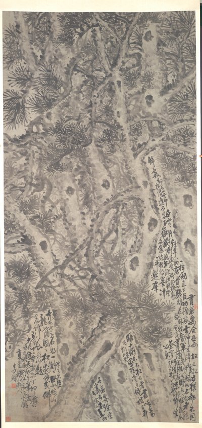Fünf Kiefern, 1747 von Li Shan