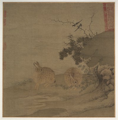 Elstern und Wildkaninchen, 1200er von Li Yong
