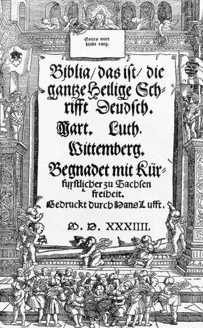 Titelseite von Martin Luthers Bibel von Unbekannt Unbekannt