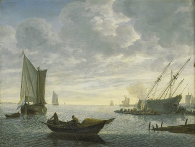 Kalfatern eines Schiffs von Lieve Pietersz. Verschuier