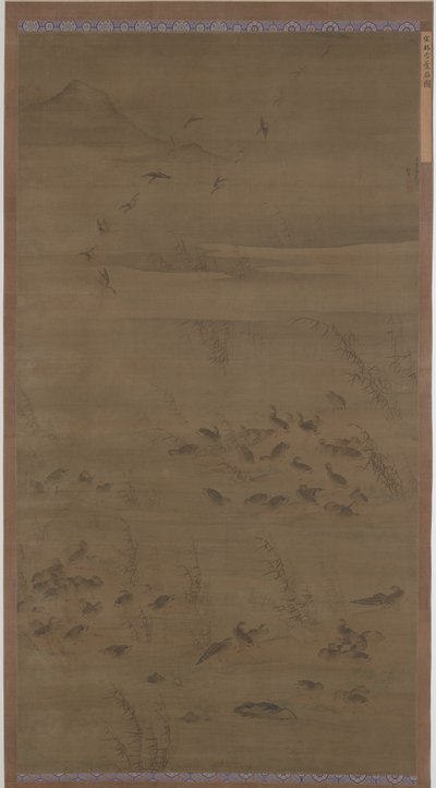 Gänse landen auf Sand, Ming-Dynastie, 1621 von Lin Xue