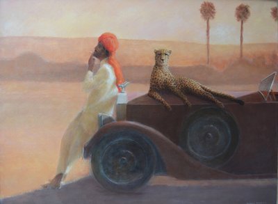 Gepard auf der Motorhaube von Lincoln Seligman