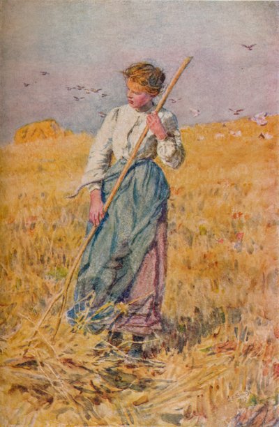 Haferlesen, Frankreich, um 1900 von Lionel Percy Smythe