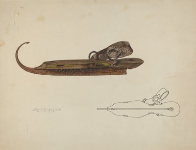 Schlittschuh, ca. 1938 von Lloyd Charles Lemcke