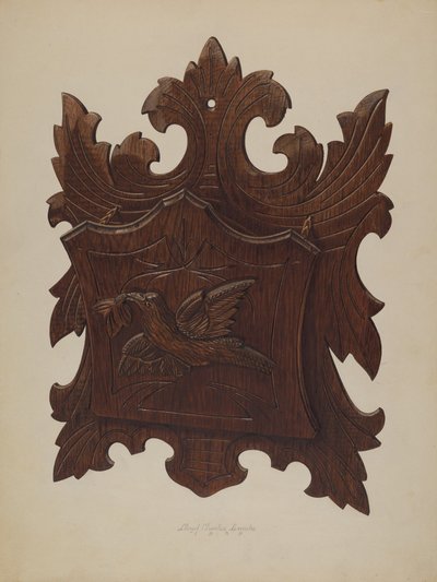 Wandregal für Zeitungen, 1939 von Lloyd Charles Lemcke