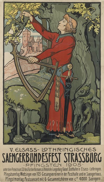 Sängerbundesfest Straßburg, 1905 von Léo Schnug